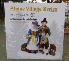 2011 Department 56 Alpine Village Series 4020171 WILKOMMEN TO OCTOBERFEST Unused
