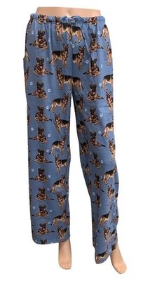 German Shepherd Unisex Lightweight Pajama Bottoms- Large-NWT-Free Shipping