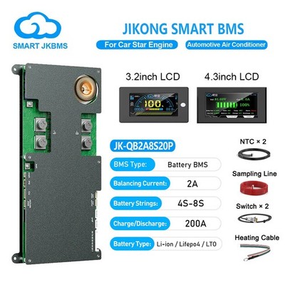 JK Smart BMS 4-8S 12V 24V 2A Active Balance for Truck Li-ion LifePo4 Battery Lot
