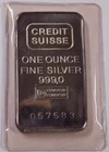 New ListingCredit Suisse 1 troy oz .999 fine silver bar sealed nice