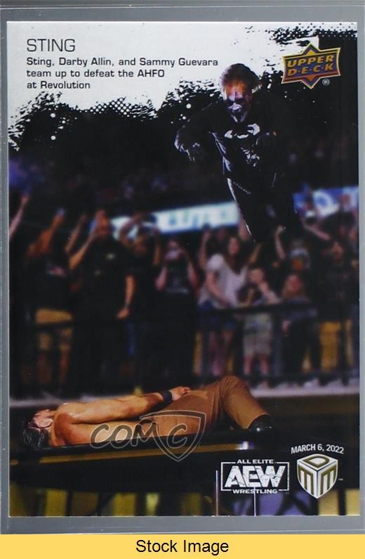 2022 Upper Deck AEW Match Dated Moments Revolution Sting #3 READ 5yy