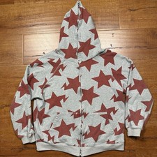 Bape Oversized Hoodie Sweater Mens S Gray Star Full Zip Japan Nigo VTG Y2K