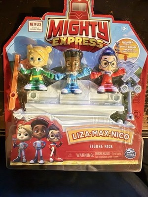 MIGHTY EXPRESS Figures LIZA MAX NICO Netflix 3 FIGURE PACK Train Show Toys New