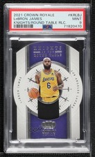 2021 Crown Royale Knights of the Round Table Jerseys LeBron James PSA 9 MINT 4f5