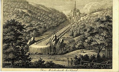 Stammbuch KASSEL - Wilhelmshöhe. ''Der Winterkaste bei Cassel'' 1830