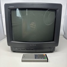 Sony Trinitron CRT TV KV-13M10 13" Retro Gaming VCR TESTED w/ Remote