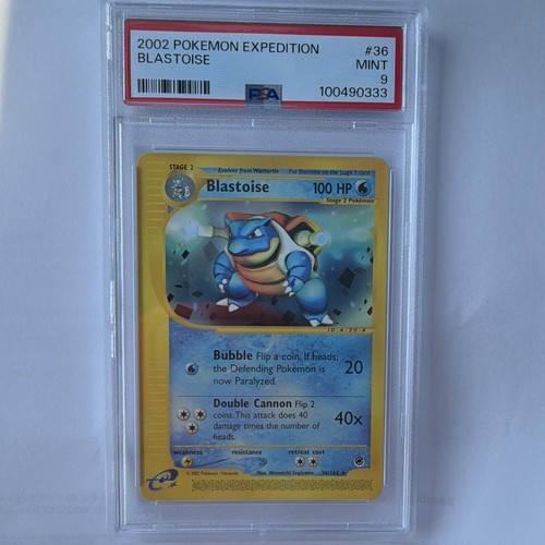 Pokémon Blastoise Expedition Base Set 2002 PSA 9 Non-Holo Rare 36/165