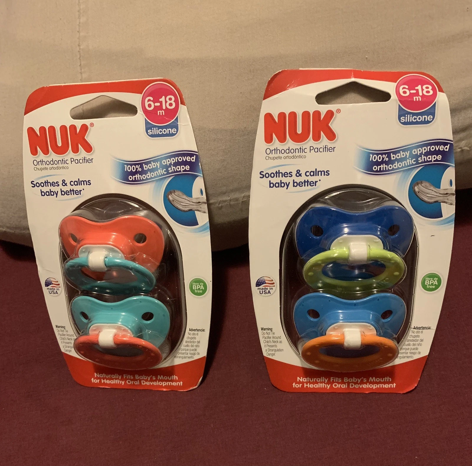 2-Pack of NUK Latex Orthodontic Pacifiers for 6-18 Months, BPA Free
Opens in a new window or tab