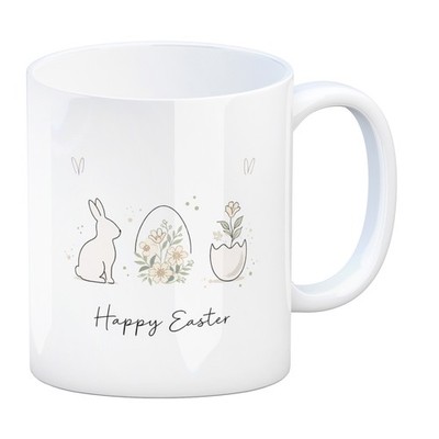 Happy Easter Kaffeebecher mit Hase Ei Design