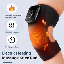 Cordless Knee Massager with 3 Heat 3 Vibration Levels Therapy LCD Touch Screen