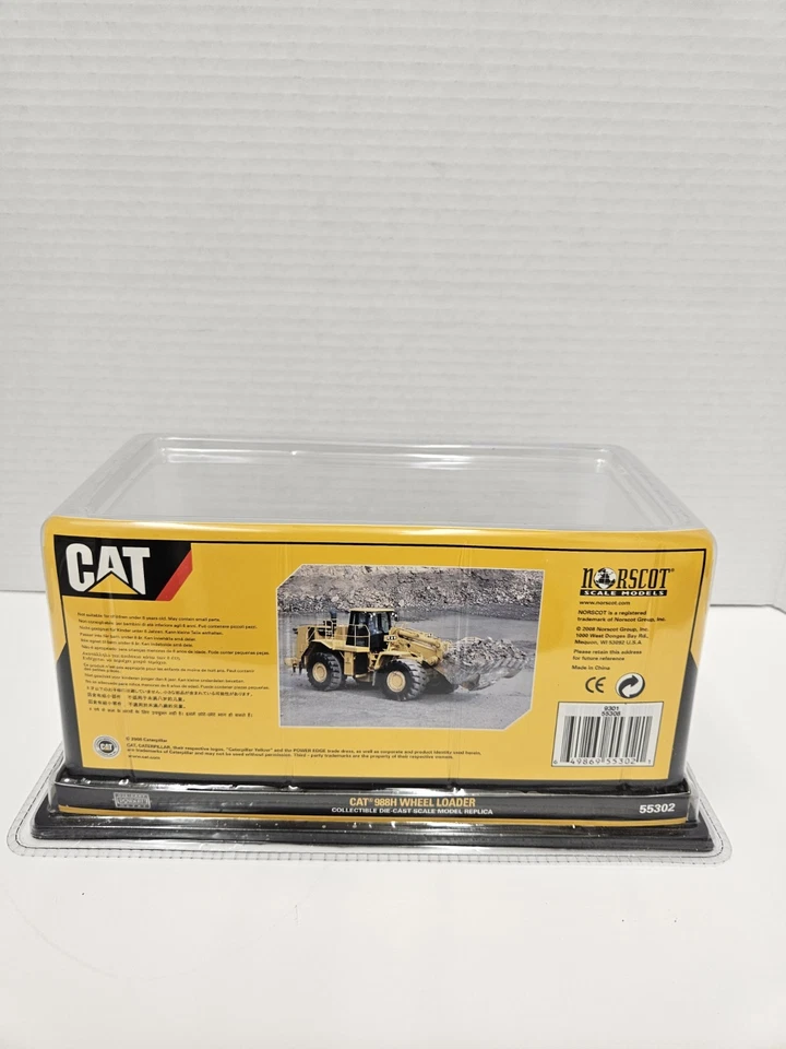 Cargadora de ruedas Norscot amarillo CAT 988H 1:64 vehículo modelo fundido a presión coleccionable Foto 3 de 4
