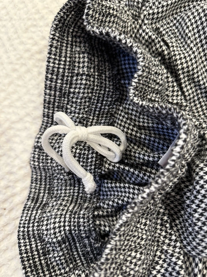 Uncommon Threads Black WHite Houndstooth Pull On Workwear Chef Pants Adult S - Image 3 of 4