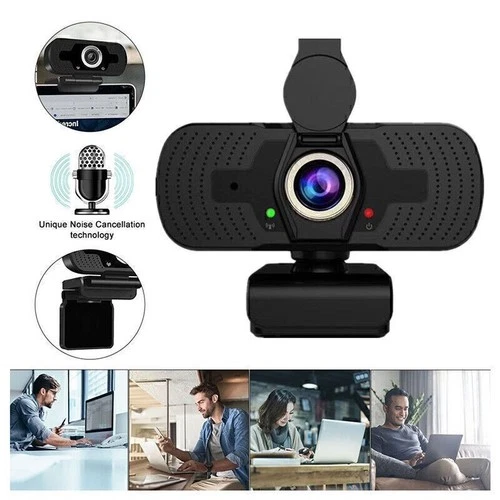 Full HD CMOS USB 2.0 Webcam Built-in Microphone Wide-Angle Adjustable Camera