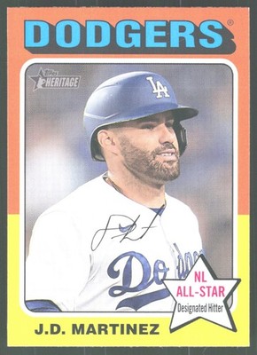 2024 Topps Heritage Baseball 434 J.D. Martinez, Los Angeles Dodgers