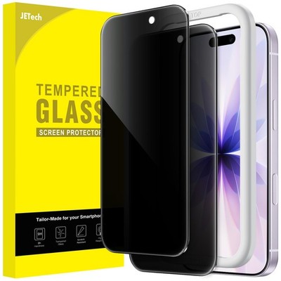 JETech Sichtschutz für iPhone 17, 2 Stück Schwarz
