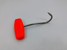 Dexter 4 inch Boning Hook Neon Red Centered Flat Handle 1/4 in diameter T325