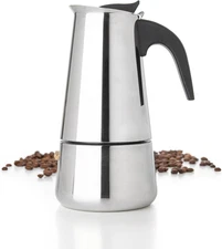 Mixpresso 6 Cup Greca Stovetop Espresso Pot 300Ml/10Oz, Moka Pot with Coffee Per