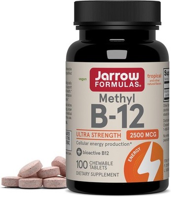 Jarrow Formulas Vegan Methyl B12 2500mcg Tropical 100 Kautablette Ultra Strength