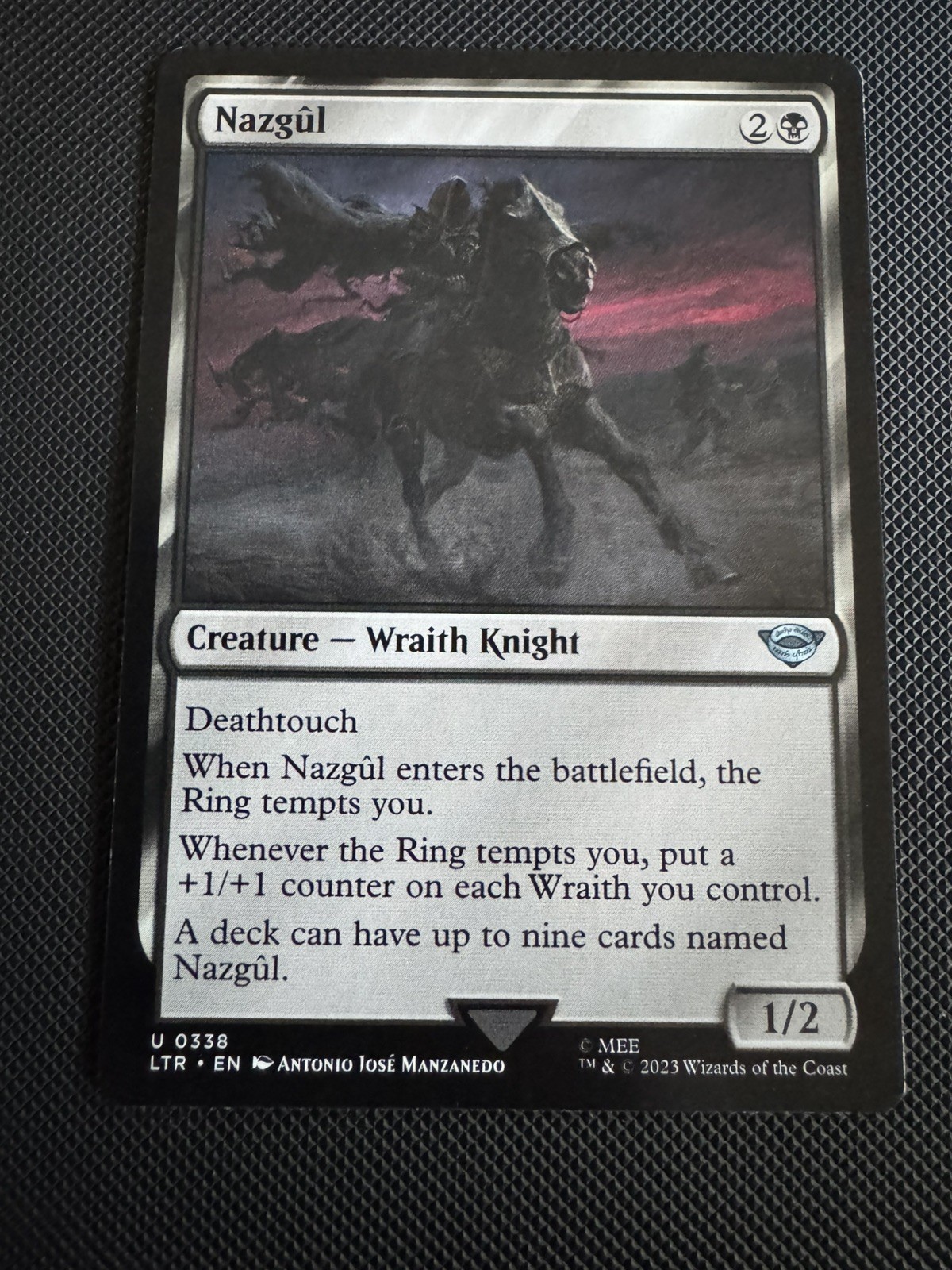 Magic the Gathering Nazgul #338 (NM) Lord of the Rings LTR Near Mint