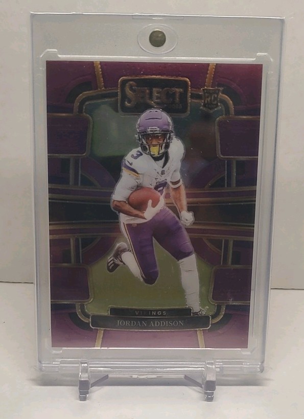 2023 Panini Select - Concourse Jordan Addison #66 Purple Prizm /75 (RC)