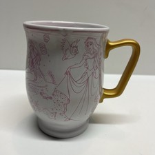 Disney Princess Tall Latte Mug with Sketch Art of Aurora and Ariel — listing 2