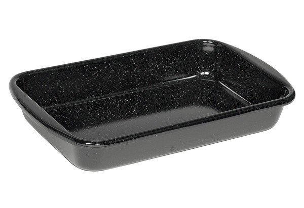 Bratrohrpfanne Emaille Schwarz 42X33X7Cm Riess Profi Auflaufform Induktion-image