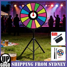 24"/60cm Fortune Prize Wheel Folding Tripod Floor Colour Stand Spinning Game Car