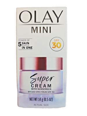 Olay MINI SUPER CREAM W/Sunscreen BROAD SPECTRUM SPF 30 (0.5 oz) Exp 10/2026