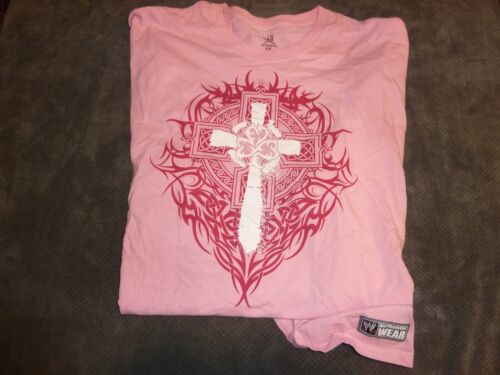 WWE/WWF 2013 Susan G. Komen "Rise Above Cancer" Celtic Cross Pink T-Shirt 5XL - Picture 1 of 5
