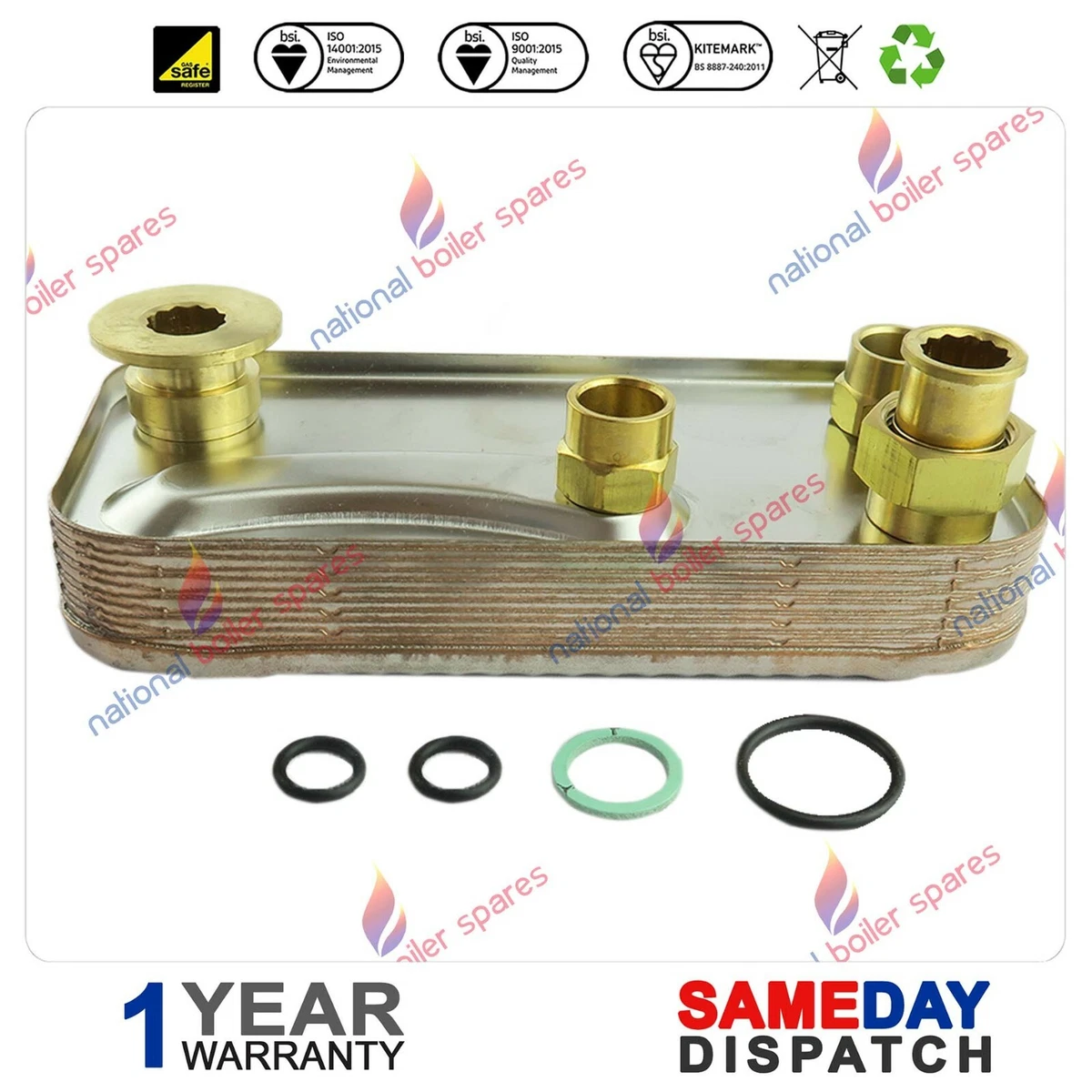 Worcester 24CDI Plate Heat Exchanger 87161429000 new type with seal kit |  eBay
