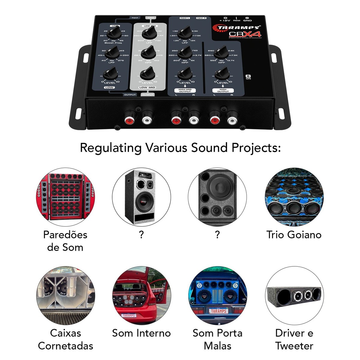 Amplifier Car Audio Taramps CRX4 4-Way Crossover – Car Audio