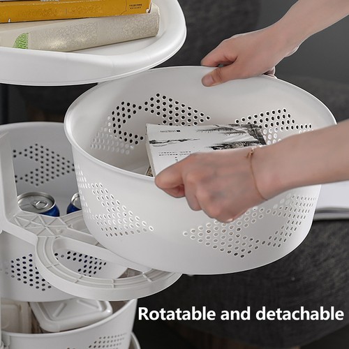 Cesta multicapa de frutas y verduras para cocina, estante de almacenamiento giratorio multiuso - Imagen 8 de 15