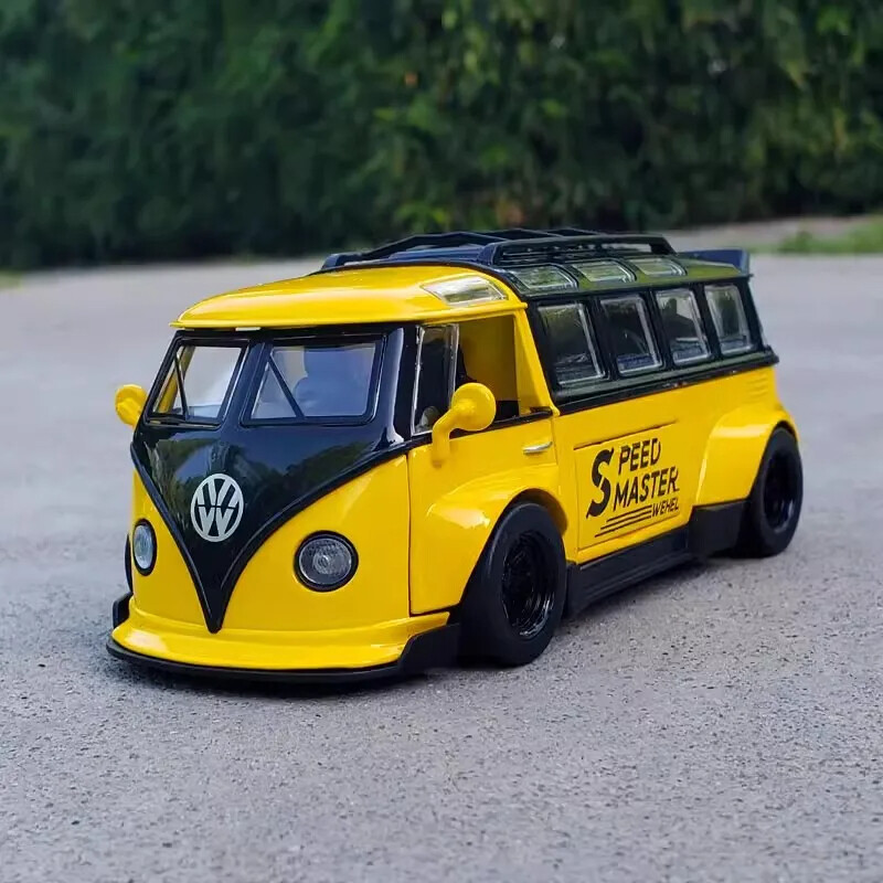 1:32 Volkswagen T1 Bus Diecast Van Model Car With Sound