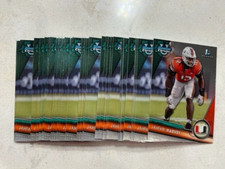 Lot (33) JAHFARI HARVEY Miami 2023 Bowman University 1st Chrome rookie card #25