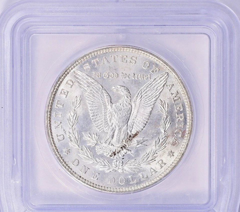 Dólar Morgan 1880 ICG MS66 error de acuñación... preciosa moneda de alta calidad. Foto 2 de 2
