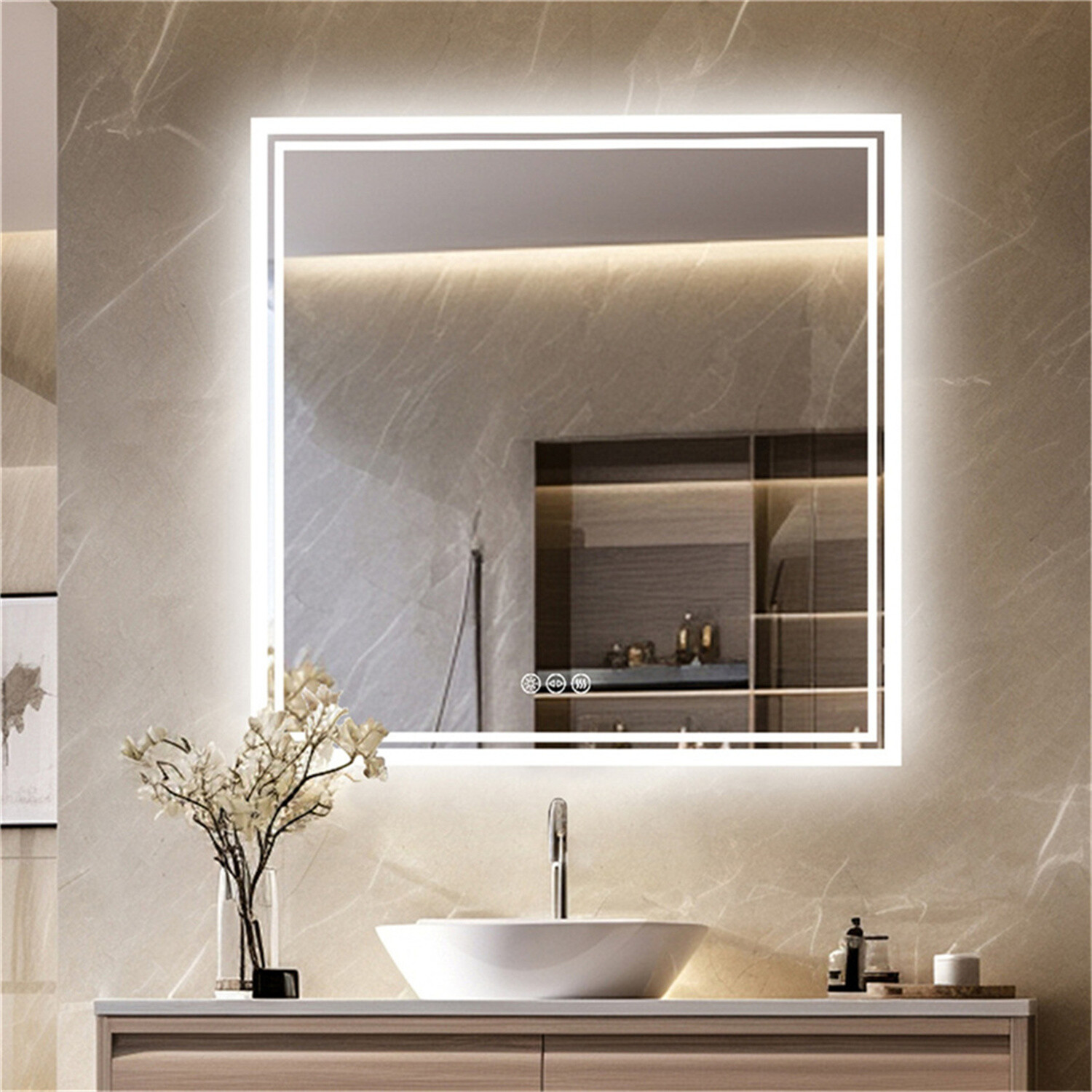 LUVODI 800MM Bathroom LED Mirror De-Fog Makeup Smart Mirror Hotels/Spas/Bedroom