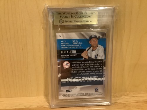 2021 Topps Stadium Club Sepia 76 Derek Jeter 9,5 spedizione gratuita - Foto 3 di 3