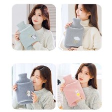 XXL Wärmflasche weicher Plüsch Bezug 1 - 2 L Wärmflaschen Bettflasche Handwärmer