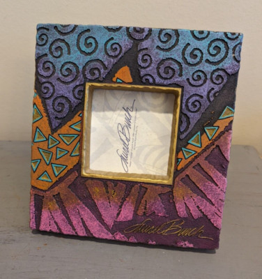 Laurel Burch 1999 Picture Frame Native Spirit Southwestern Animal Print Vtg