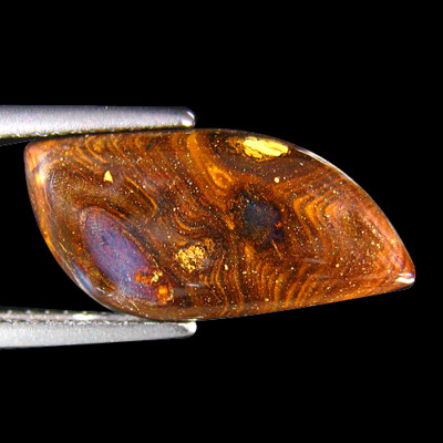 Opale Boulder Australienne Naturelle Rare - 5.33 Carats, Design Unique 'Crystal Cores Matrix' - Taille 18.20x8.35x4.02 Mm - NEUVE Avec étiquette