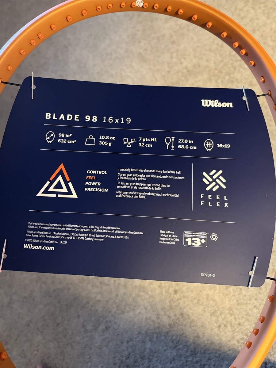 NEW Wilson Blade 98 16x19 v7 Roland Garros Tennis Racquet 4 3/8