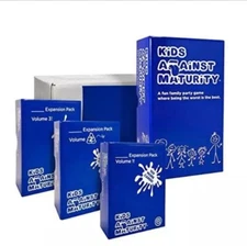 Kids Against Maturity Card Game With Expansion 1 2 3 Fun Easy Party Family Game
