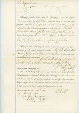 1871 Supreme Court Summons Doc Poughkeepsie National Bank vs. Bartlett & Saxton