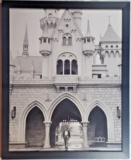 ⭕  16x20 ✅  Walt Disney Walking thru Sleeping Beauty Castle Disneyland New Frame