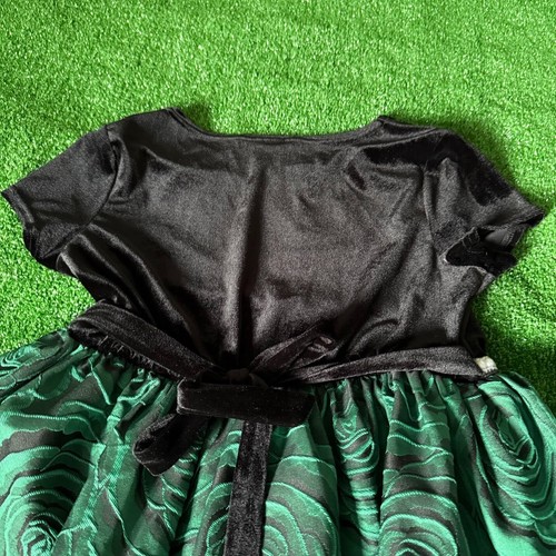 Blueberi Boulevard 2-pc. Floral Green Black Fit and Flare Dress w/ Purse Size 14 - Picture 14 of 17