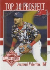 2017 Reading Fightin Phils Top 30 Prospects Jesmuel Valentin RC Rookie PR