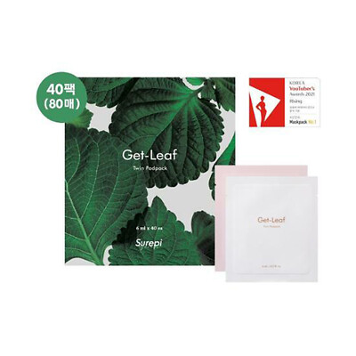 SUREPI Get-Leaf Twin Pad Pack 40 Pack(80 sheets) 3min Boosting K-Beauty