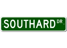 Southard Drive Street Sign Personalized Custom Last Name Metal Sign - Aluminum