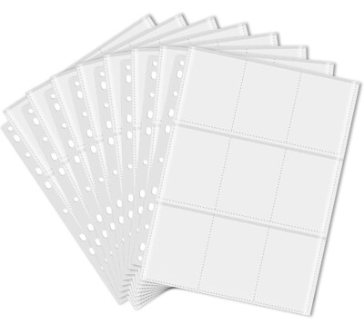 Premium 9-Pocket Pages Trading Card Sleeves Up to 18 Cards PokemonMTG 50  Sheets | eBay UK