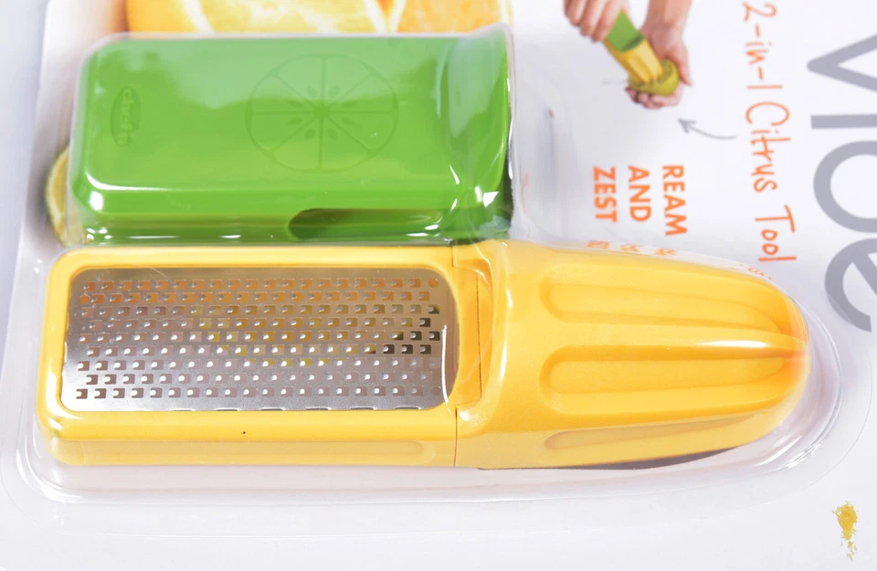 Chef'n Reibe und Zitruspresse - 2in1 - Zitronen Presse Zitronenreibe Edelstahl - Bild 2 von 3